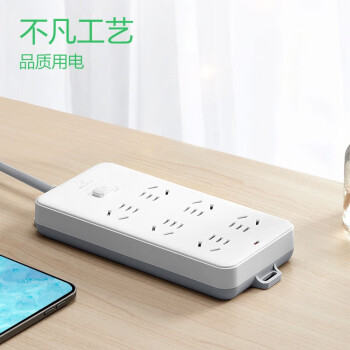 公牛（BULL) GN-109K新國標插排 6位總控全長1.8米 